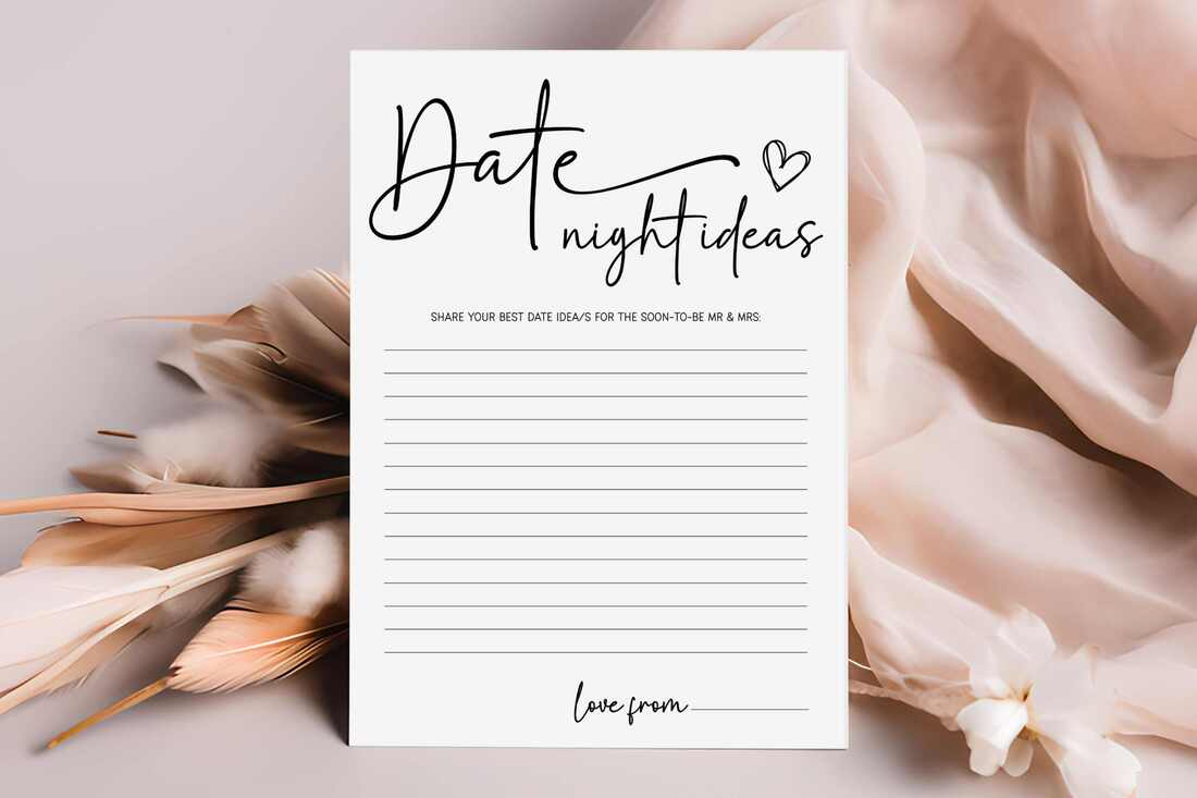Date Night Ideas Game Cards