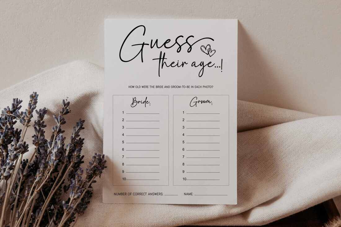 Guess Their Age Printable Game dreamy theme