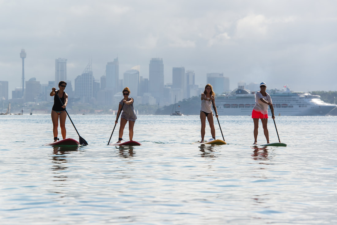 Stand up paddle boarding hens party