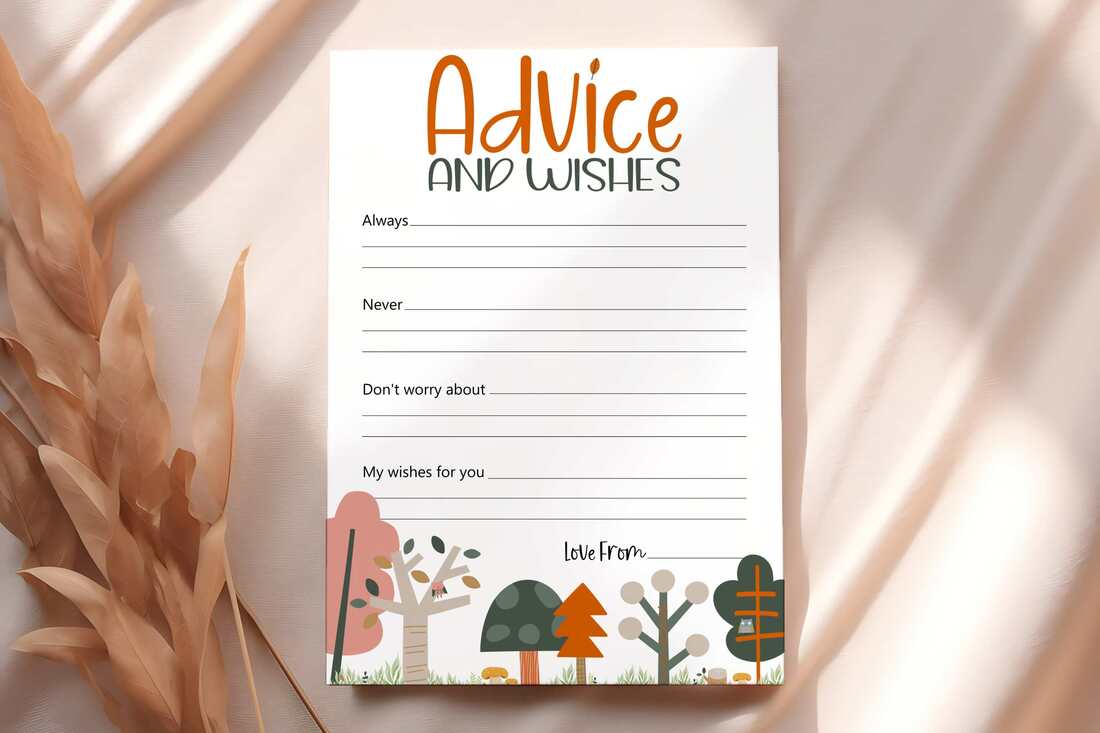 Autumn advice and wishes card