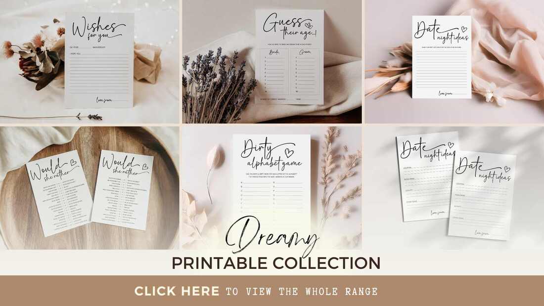 Collage of dreamy themed printables